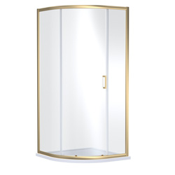Nuie / Nuie Rene 1 Door Quadrant Shower Enclosure 900mm x 900mm Brushed Brass