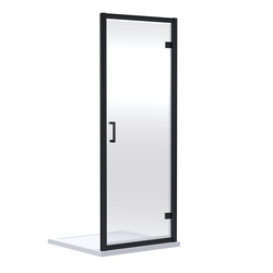 Nuie / Nuie Rene Hinged Shower Enclosure Door 900mm Matt Black