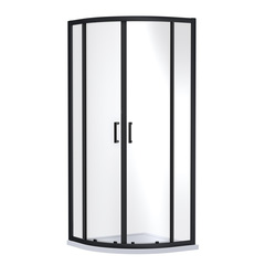 Nuie / Nuie Rene Quadrant Shower Enclosure 800mm x 800mm Matt Black