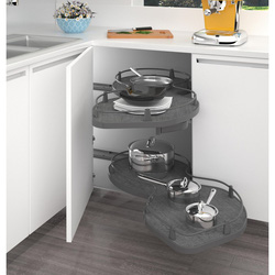 Hafele / Hafele Nuvola Twin Pull Out Shelving Unit Anthracite Grey 800mm