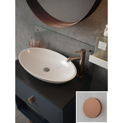 Splashback / Splashback Clear Fluted Glass Bathroom Splashback 250 x 500mm Copper Caps