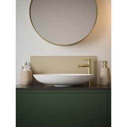 Splashback / Splashback Light Gold Glass Bathroom Splashback 250 x 500mm 