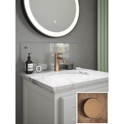 Splashback / Splashback Clear Glass Bathroom Splashback 250 x 500mm Copper Caps