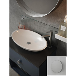 Splashback / Splashback Clear Fluted Glass Bathroom Splashback 250 x 500mm Chrome Caps