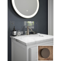 Splashback / Splashback Clear Glass Bathroom Splashback 250 x 500mm Bronze Caps