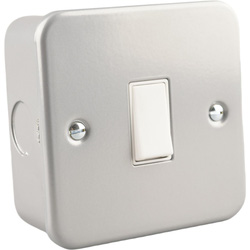 Wessex Electrical / Wessex Metal Clad Switch 10A 1 Gang 2 Way
