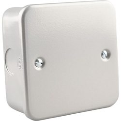 Wessex Electrical / Wessex Metal Clad Blank Plate with Back Box 1 Gang