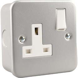 Wessex Electrical / Wessex Metal Clad Switched Socket 1 Gang