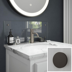 Splashback / Splashback Clear Fluted Glass Bathroom Splashback 250 x 500mm Bronze Caps