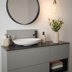Splashback / Splashback Matt Grey Glass Bathroom Splashback 250 x 500mm 