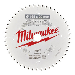 Milwaukee / Milwaukee Circular Saw Blade 165 x 20 x 2.2mm 48ATB