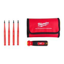 Milwaukee Insulated 4-in-1 Multi-Bit Screwdriver Set 
