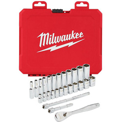 Milwaukee / Milwaukee Metric Ratchet & Socket Set 1/4''