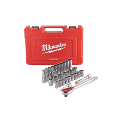 Milwaukee / Milwaukee Metric Ratchet & Socket Set 1/2''