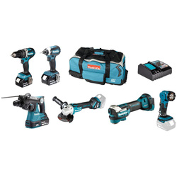 Makita / MAKITA DLX6131TX1 18V LXT Brushless 6 Piece Kit 3 x 5.0Ah