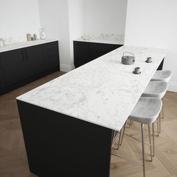 Mariz / Mariz White Marble Breakfast Bar Worktop 3050 x 950 x 12mm