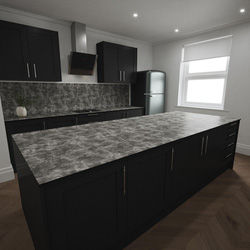 Mariz / Mariz Dark Concrete Island Worktop 3050 x 1240 x 12mm