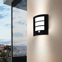 Eglo / Eglo City Exterior Wall Light With Sensor Black