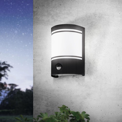 Eglo / Eglo Cerno Exterior Curved Wall Light Black