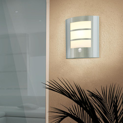 Eglo / Eglo City Exterior Wall Light with Sensor Stainless Steel