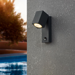 Eglo / Eglo Sakeda Outdoor LED Wall Light With Sensor 5W 600lm 3000K Anthracite