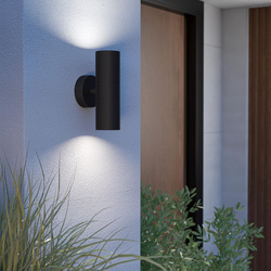 Eglo / Eglo Tomelloso Modern Outdoor Wall Light 2-Light Black