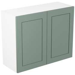 Kitchen Kit / Kitchen Kit Flatpack Shaker Kitchen Cabinet Wall Unit Matt Sage Green 900mm
