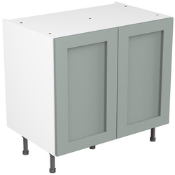 Kitchen Kit / Kitchen Kit Flatpack Shaker Kitchen Cabinet Base Unit Matt Sage Green 900mm