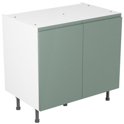 Kitchen Kit / Kitchen Kit Flatpack J-Pull Kitchen Cabinet Base Unit Matt Sage Green 900mm