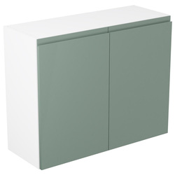 Kitchen Kit / Kitchen Kit Flatpack J-Pull Kitchen Cabinet Wall Unit Matt Sage Green 900mm