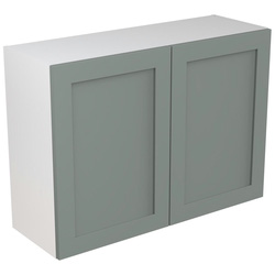Kitchen Kit / Kitchen Kit Flatpack Shaker Kitchen Cabinet Wall Unit Matt Sage Green 1000mm