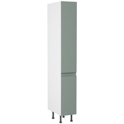 Kitchen Kit / Kitchen Kit Flatpack J-Pull Kitchen Cabinet Tall Larder Unit Matt Sage Green 300mm