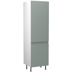 Kitchen Kit / Kitchen Kit Flatpack J-Pull Kitchen Cabinet Tall Larder Unit Matt Sage Green 600mm