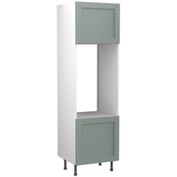 Kitchen Kit / Kitchen Kit Flatpack Shaker Tall Double Oven Unit Matt Sage Green 600mm