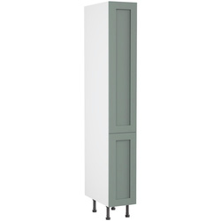 Kitchen Kit / Kitchen Kit Flatpack Shaker Kitchen Cabinet Pull Out Tall Larder Unit Matt Sage Green 300mm