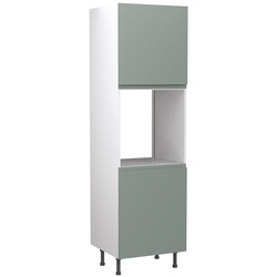 Kitchen Kit / Kitchen Kit Flatpack J-Pull Kitchen Cabinet Single Oven Unit Matt Sage Green 600mm