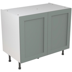 Kitchen Kit / Kitchen Kit Flatpack Shaker Kitchen Cabinet Base Unit Matt Sage Green 1000mm