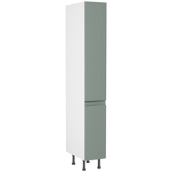 Kitchen Kit / Kitchen Kit Flatpack J-Pull Kitchen Cabinet Pull Out Tall Larder Unit Matt Sage Green 300mm