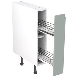 Kitchen Kit / Kitchen Kit Flatpack J-Pull Kitchen Cabinet Pull-Out Base Unit Matt Sage Green 150mm
