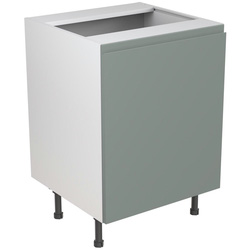 Kitchen Kit / Kitchen Kit Flatpack J-Pull Kitchen Cabinet Base Sink Unit Matt Sage Green 600mm