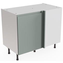 Kitchen Kit / Kitchen Kit Flatpack J-Pull Kitchen Cabinet Base Blind Corner Unit Matt Sage Green 1000mm