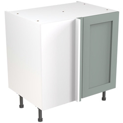 Kitchen Kit / Kitchen Kit Flatpack Shaker Kitchen Cabinet Base Blind Corner Unit Matt Sage Green 800mm