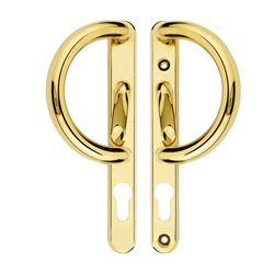 ERA / ERA Decorative Patio Locking Door Handle Polished Gold