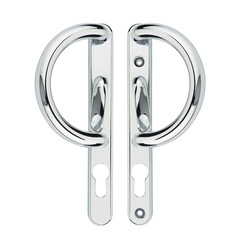 ERA / ERA Decorative Patio Locking Door Handle Polished Chrome