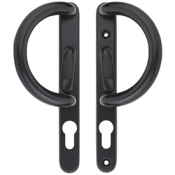 ERA / ERA Decorative Patio Locking Door Handle Black