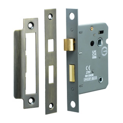 Hiatt / Hiatt Bathroom Lock 3" Antique Brass