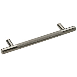 Hiatt / Kensington Knurled T-Bar Handle 128mm Black Nickel