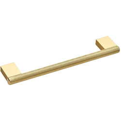 Hiatt / Kensington Knurled D Handle 160mm Brushed Brass