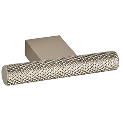 Hiatt / Kensington Knurled T Knob 60mm Brushed Nickel