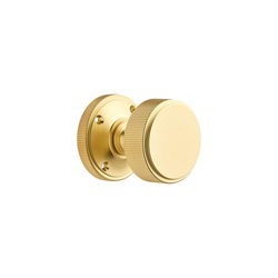 Designer Levers / Frankfurt Linear Mortice Door Knob Brushed Brass